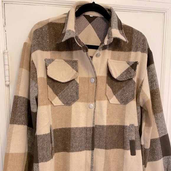 Tops | Uaneo Womens Casual Plaid Wool 